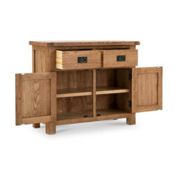 Zelah Oak Small Sideboard Cabinet Fully Assembled - By Roseland Furniture - thumbnail 2