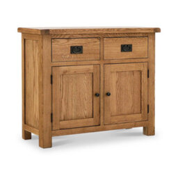 Zelah Oak Small Sideboard Cabinet Fully Assembled - By Roseland Furniture - thumbnail 1