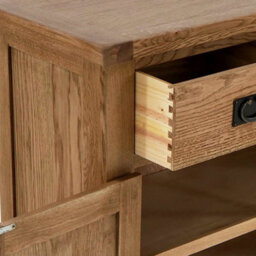 Zelah Oak Small Sideboard Cabinet Fully Assembled - By Roseland Furniture - thumbnail 5