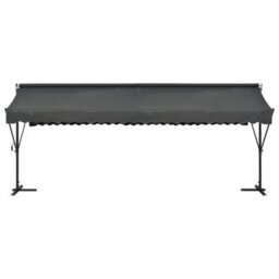 Walplus Free Standing Awning Garden Sun Shade Canopy Gazebo For Back Door, Porch, Patio 600X300 Cm Anthracite - thumbnail 3