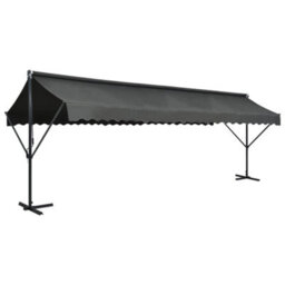 Walplus Free Standing Awning Garden Sun Shade Canopy Gazebo For Back Door, Porch, Patio 600X300 Cm Anthracite