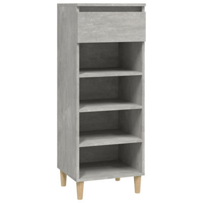 Berkfield Compact Shoe Cabinet Concrete Grey 40X36X105 Cm Engineered Wood - image 1