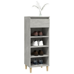 Berkfield Compact Shoe Cabinet Concrete Grey 40X36X105 Cm Engineered Wood - thumbnail 8