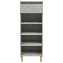 Berkfield Compact Shoe Cabinet Concrete Grey 40X36X105 Cm Engineered Wood - thumbnail 3