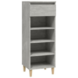 Berkfield Compact Shoe Cabinet Concrete Grey 40X36X105 Cm Engineered Wood - thumbnail 1