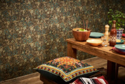 As Creation Bricoflor Non-Woven Wallpaper, Moroccan & Tiled Wallpaper, Oriental, Vintage In Blue, Brown - 10,05 X 0,53 M - thumbnail 3