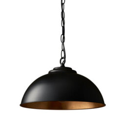Anson Lighting Austin Pendant Light Finished In Matt Black And Gold Leaf - thumbnail 2