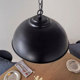 Anson Lighting Austin Pendant Light Finished In Matt Black And Gold Leaf - thumbnail 3