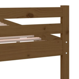 Berkfield Bed Frame Honey Brown Solid Wood 140X190 Cm - thumbnail 7