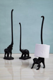 Orsina Fauna Black Monkey Toilet Roll Holder Unique - thumbnail 5