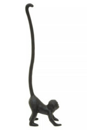 Orsina Fauna Black Monkey Toilet Roll Holder Unique - thumbnail 1