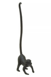 Orsina Fauna Black Monkey Toilet Roll Holder Unique - thumbnail 2