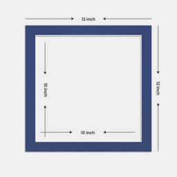 Ak Frames 12X12 Blue Picture Mounts To Fit 10X10 Aperture Size - Mount Board Only (No Frame Included) - thumbnail 3