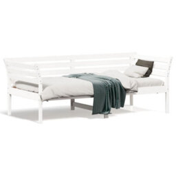 Berkfield Day Bed Without Mattress White 90X190 Cm Single Solid Wood Pine - thumbnail 2