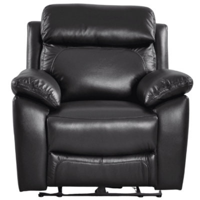 Furniture Instore Dandrea Genuine Leather Black Electric Power Recliner Armchair - image 1