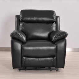 Furniture Instore Dandrea Genuine Leather Black Electric Power Recliner Armchair - thumbnail 2