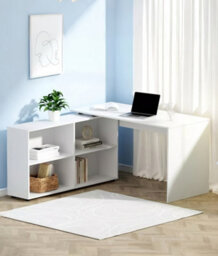 L Shaped Corner Desk, Computer Gaming Desk With Storage, 130X60X75Cm Computer Desk, Home Office Workstation Table, Computer Table - thumbnail 4