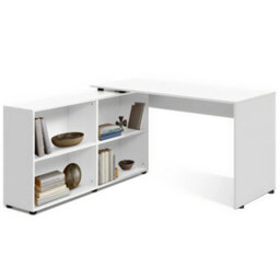 L Shaped Corner Desk, Computer Gaming Desk With Storage, 130X60X75Cm Computer Desk, Home Office Workstation Table, Computer Table