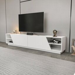 Decorotika Rhodes Tv Stand Tv Unit For Tv's Up To 106 Inch White - thumbnail 3
