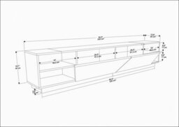 Decorotika Rhodes Tv Stand Tv Unit For Tv's Up To 106 Inch White - thumbnail 6