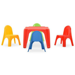 Walplus Childrens Table And Chair Set Pp Plastic Kids Furniture - thumbnail 2