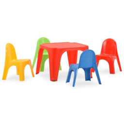 Walplus Childrens Table And Chair Set Pp Plastic Kids Furniture