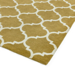 Yellow Wool Handmade Luxurious Modern Easy To Clean Geometric Rug For Dining Room Bedroom And Living Room-160Cm X 230Cm - thumbnail 2