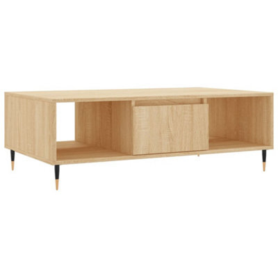 Berkfield Sturdy Coffee Table Sonoma Oak 104X60X35 Cm Engineered Wood - image 1