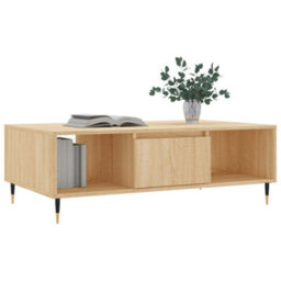 Berkfield Sturdy Coffee Table Sonoma Oak 104X60X35 Cm Engineered Wood - thumbnail 3