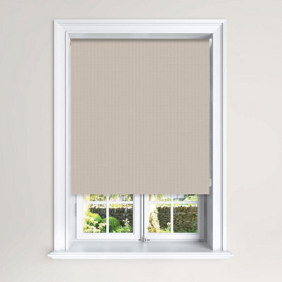 Lister Cartwright Blackout Roller Blinds Child Safety Included Herringbone Effect (Beige, 60 Cm Width X 140 Cm Drop) - image 1