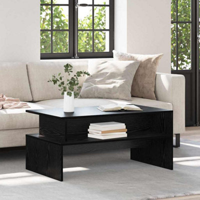 Berkfield Coffee Table Black Oak 90 X 55 X 42.5 Cm Engineered Wood - image 1