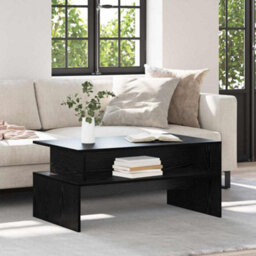 Berkfield Coffee Table Black Oak 90 X 55 X 42.5 Cm Engineered Wood - thumbnail 1