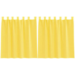 Berkfield Durable Voile Curtains With Loops 2 Pcs Yellow 140X140 Cm