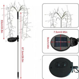 2Pcs Stake Lights Garden Solar Powered Light Lamp Diy Multicolor - thumbnail 2