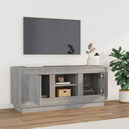 Walplus Tv Cabinet Grey Sonoma 102X35X45 Cm Engineered Wood - thumbnail 3
