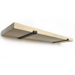 Toolty Rustic Handmade Wall Shelf, Wall Mounted, 160Cm X 17.5Cm Up Design, Unprimed, Handcrafted Vintage Style - thumbnail 2