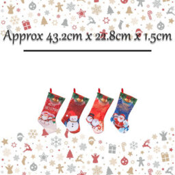 Christmas Stocking 1 X Varied Design 43.2Cm X 22.8Cm Christmas Themed - thumbnail 2