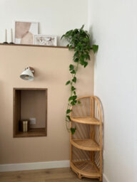Nordlys 3-Tier Natural Rattan Corner Shelf Modern Design Style Living Room - thumbnail 4