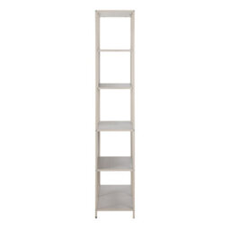 Furniture To Go Seaford Tall Grey Metal Bookcase With 5 Shelves - thumbnail 3