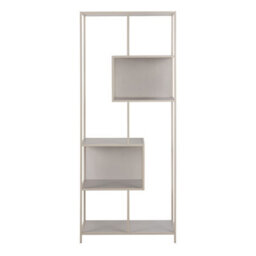 Furniture To Go Seaford Tall Grey Metal Bookcase With 5 Shelves - thumbnail 4