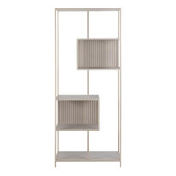Furniture To Go Seaford Tall Grey Metal Bookcase With 5 Shelves - thumbnail 2