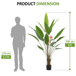 Crystals 180Cm Large Artificial Bird Of Paradise Tree In Pot Indoor Decorative Fake Plant - thumbnail 2