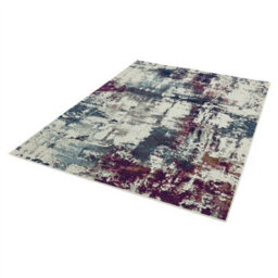 Abstract Navy Modern Easy To Clean Abstract Rug Dining Room-160Cm X 230Cm - thumbnail 5