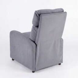 Grey Push Back Recliner Chair With Lumbar Support - thumbnail 5