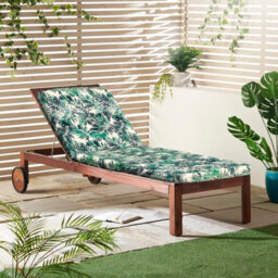 Luxury Living Jungle Water Repellant Sunlounger Pad Green/blue/whie - thumbnail 3