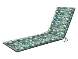 Luxury Living Jungle Water Repellant Sunlounger Pad Green/blue/whie - thumbnail 1