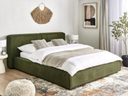 Beliani Bed Boucle Linards 160 X 200 Cm (Eu King Size) Dark Green - thumbnail 2