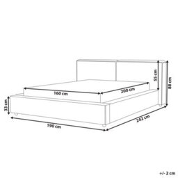 Beliani Bed Boucle Linards 160 X 200 Cm (Eu King Size) Dark Green - thumbnail 3