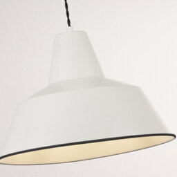 Lighting Collection Zagreb Cream Metal Diner Pendant - thumbnail 3