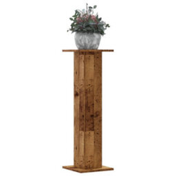 Walplus Plant Stands 2 Pcs Old Wood 30X30X95 Cm Engineered Wood - thumbnail 1